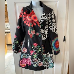 Beautiful bright colorful lined coat no brand from Hungary size S